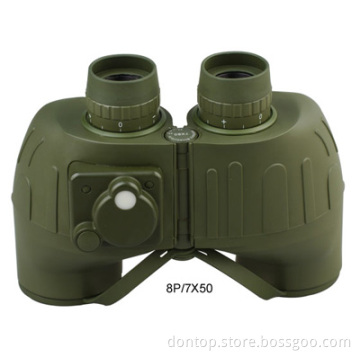 Military Binocular Telescope with Compass and Rangefinder Reticle (8OC/7X50)